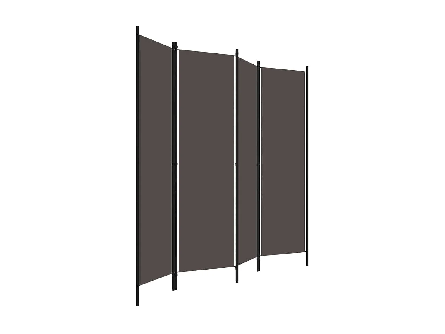 Biombo - Divisória de quarto com 4 painéis 200x180 cm antracite PT978409