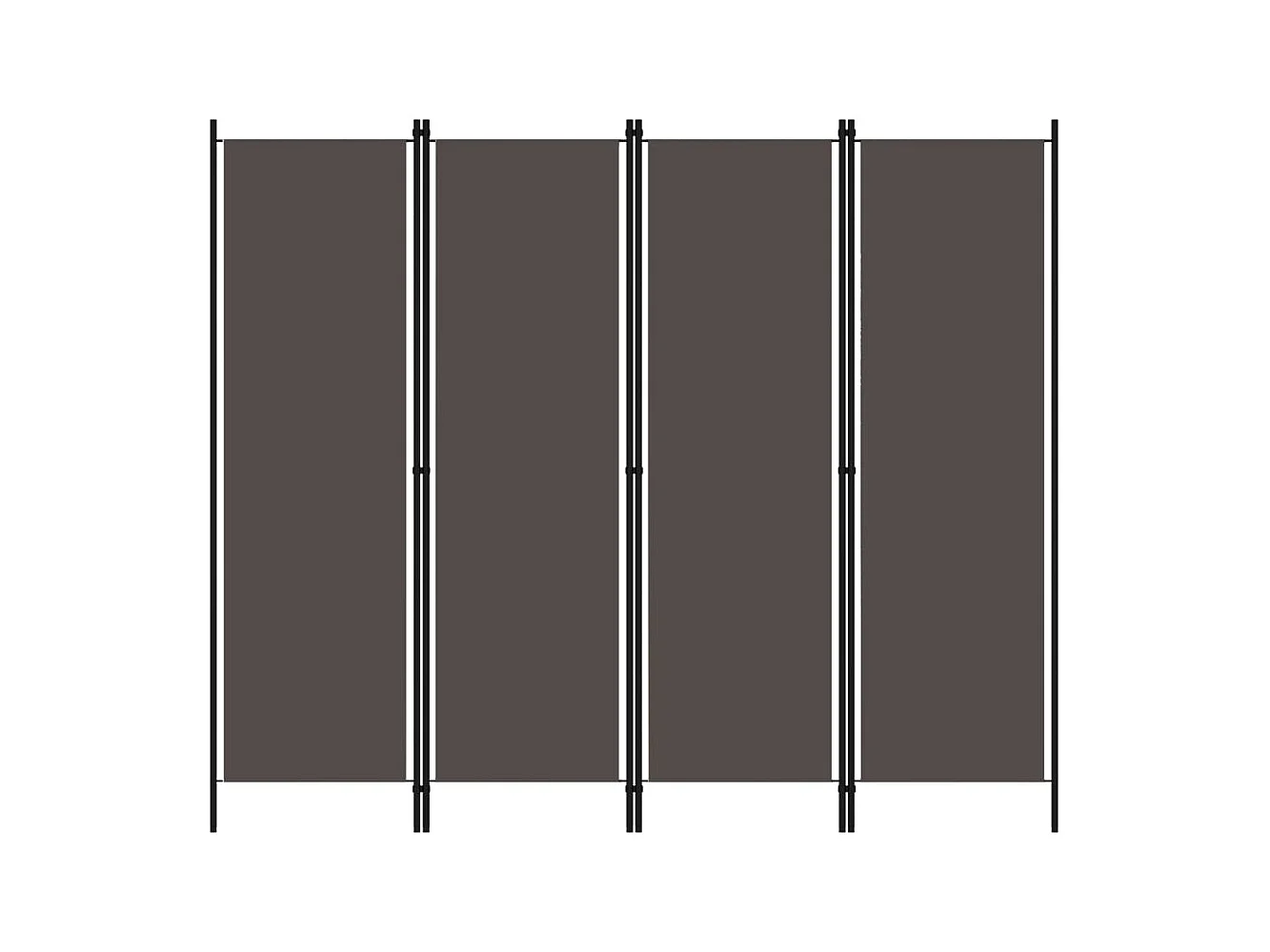 Paravent 4 panneaux Anthracite 200x180 cm WVGQ8841