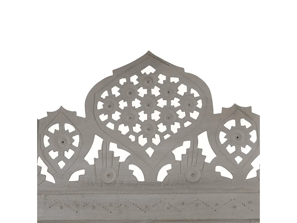 Paravent 3 panneaux Gris 120x165 cm Bois manguier WVGQ9358