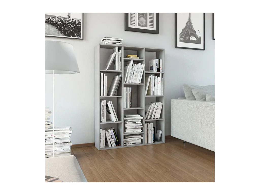 Paravent Gris béton 100x24x140 cm Aggloméré WVGQ1298