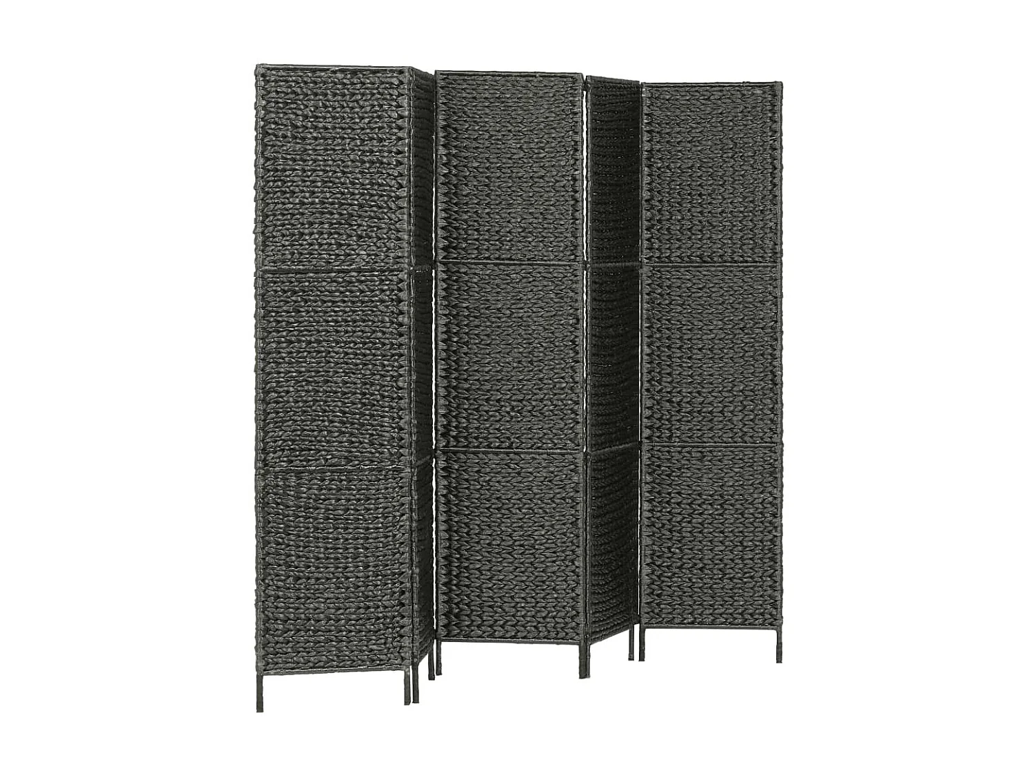 Biombo divisor 5 paneles jacinto de agua negro 193x160 cm ES337784