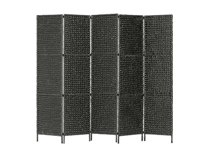 Paravent 5 panneaux Noir 193x160 cm Jacinthe d'eau WVGQ3608
