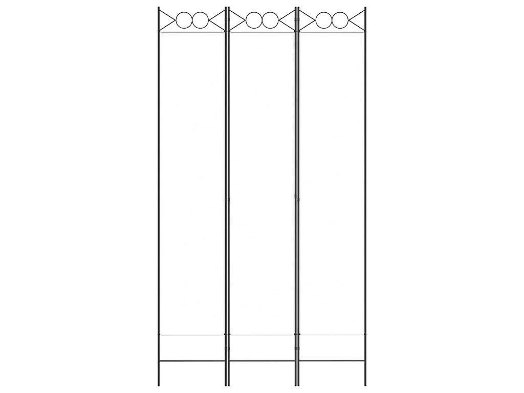 Paravent 3 panneaux Blanc 120x220 cm Tissu OPI4068