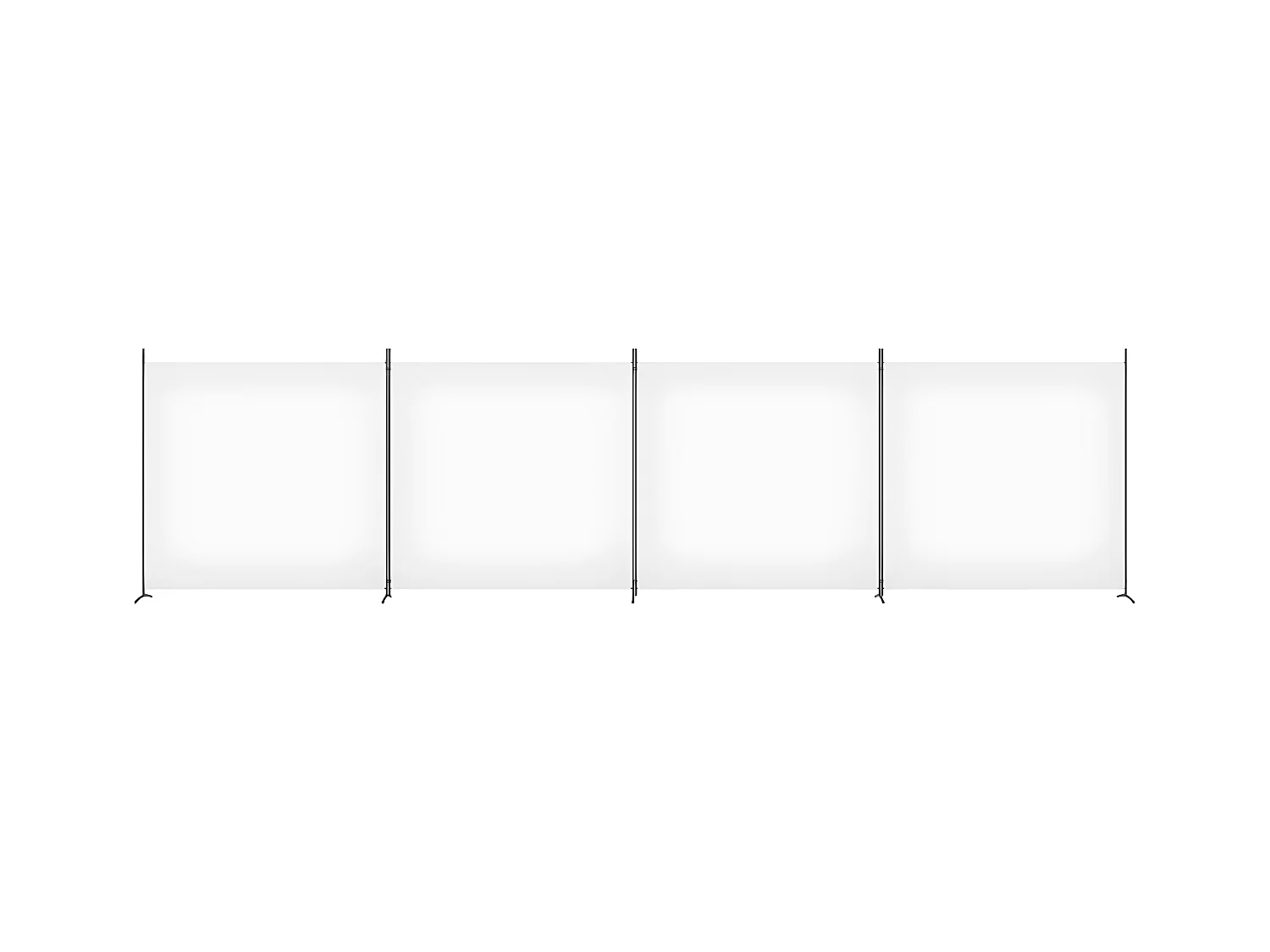 Paravent 4 panneaux Blanc 698x180 cm Tissu WVGQ7120