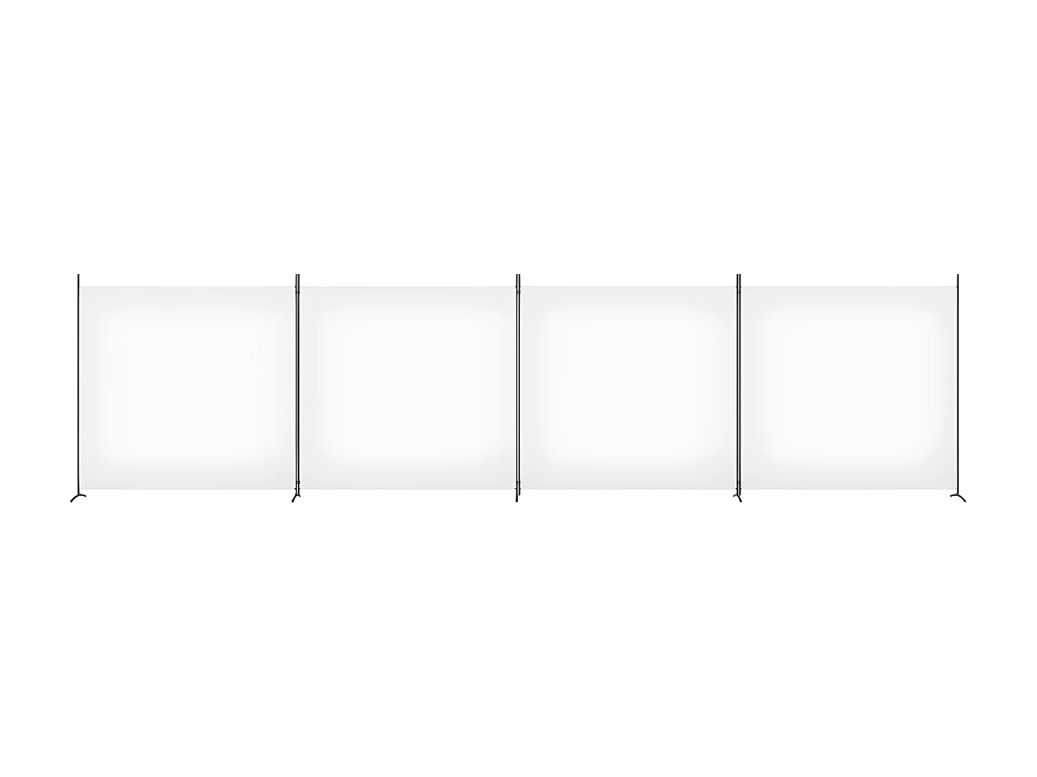 Paravent 4 panneaux Blanc 698x180 cm Tissu WVGQ7120