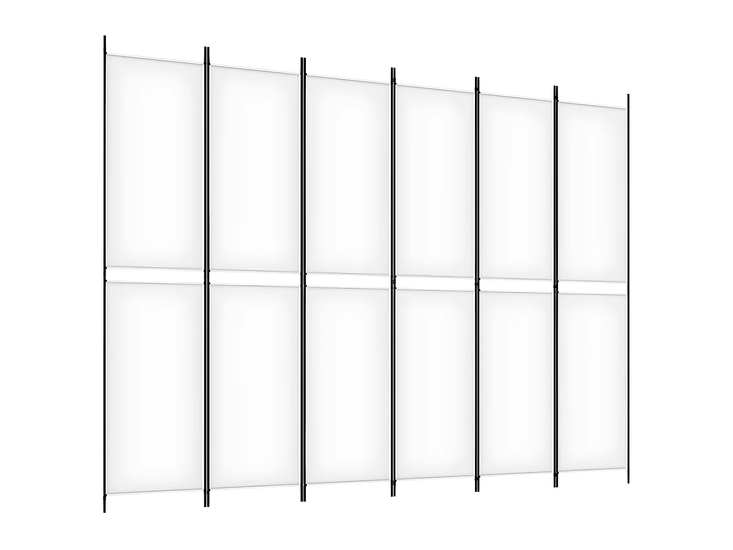 Kamerscherm met 6 panelen 300x220 cm stof wit NL661645