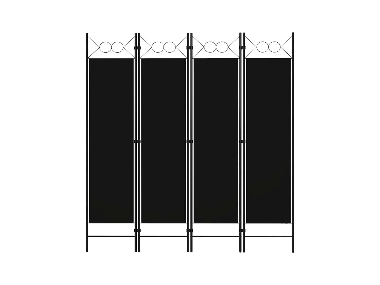 Kamerscherm met 4 panelen 160x180 cm zwart NL211562
