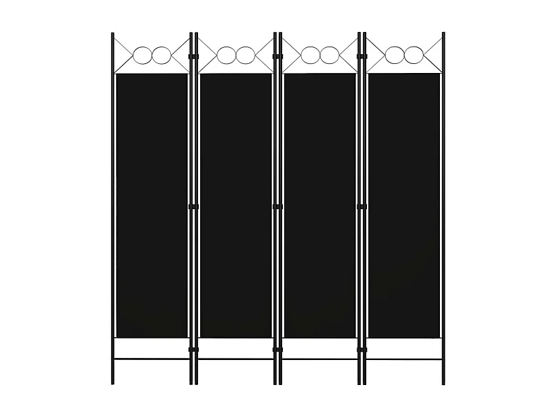 Kamerscherm met 4 panelen 160x180 cm zwart NL211562