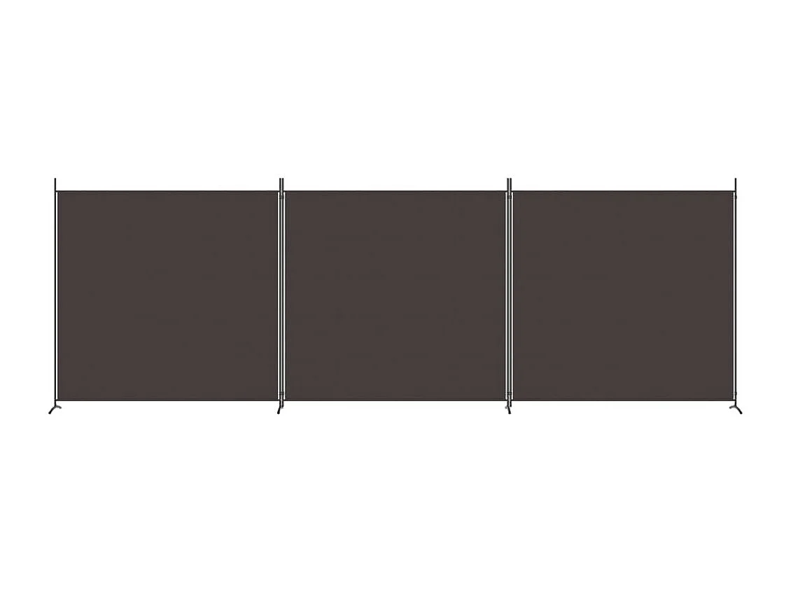 Paravent 3 panneaux Marron 525x180 cm Tissu WVGQ3444