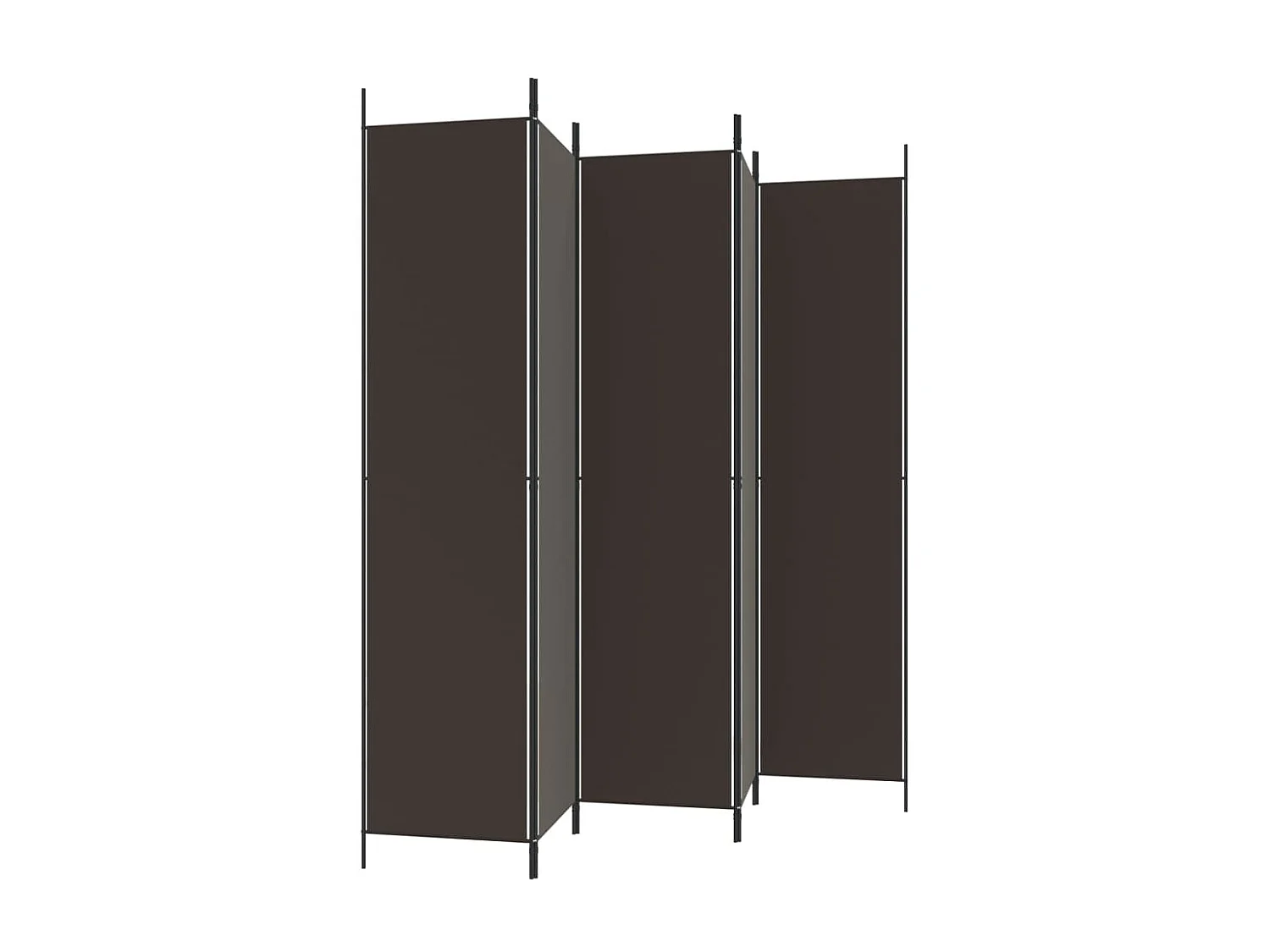 Paravent 5 panneaux Marron 250x220 cm Tissu WVGQ2356