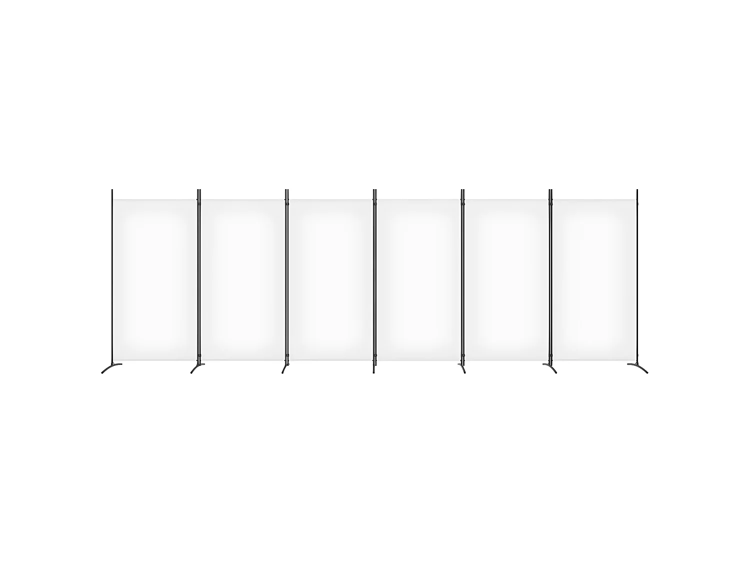 Biombo - Divisória com 6 painéis 520x180 cm tecido branco PT705123