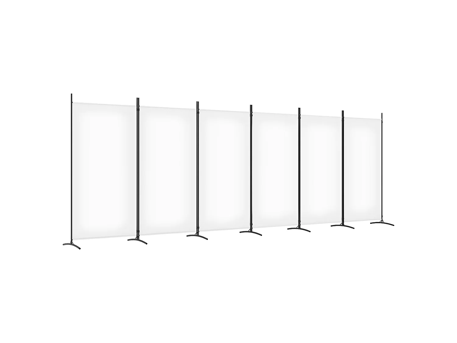 Paravent 6 panneaux Blanc 520x180 cm Tissu WVGQ8827