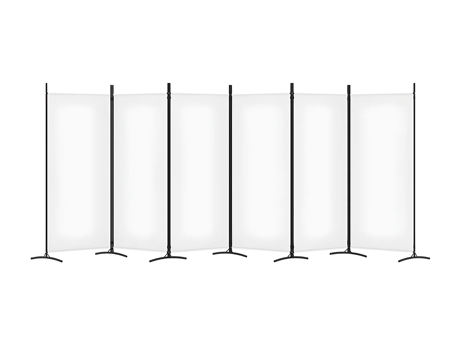 Paravent 6 panneaux Blanc 520x180 cm Tissu WVGQ8827