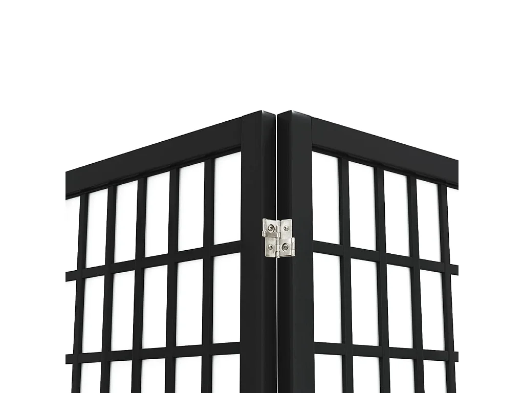 Biombo dobrável com 6 painéis estilo japonês 240x170 cm preto PT106180