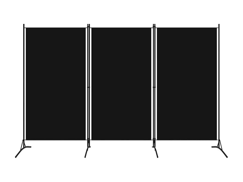 Paravent 3 panneaux Noir 260x180 cm  WVGQ9743