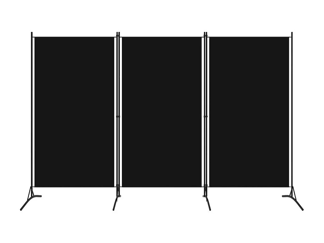 Paravent 3 panneaux Noir 260x180 cm  WVGQ9743