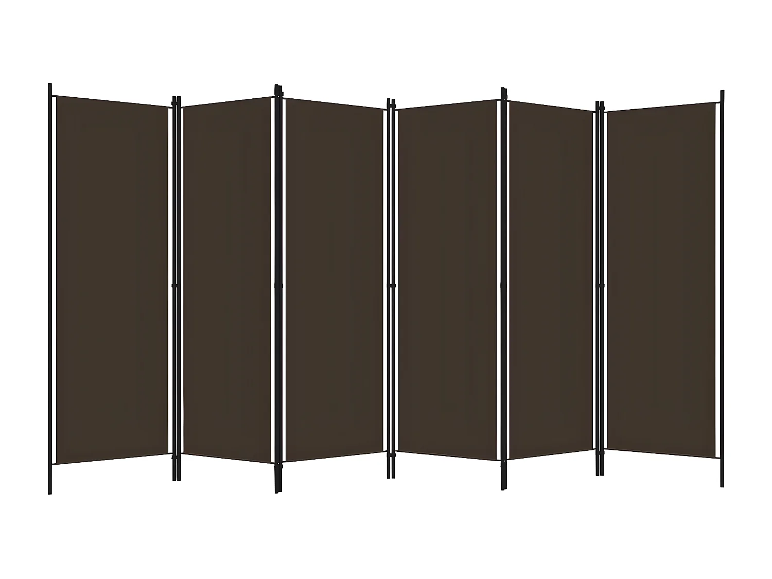 Kamerscherm met 6 panelen 300x180 cm bruin NL957197