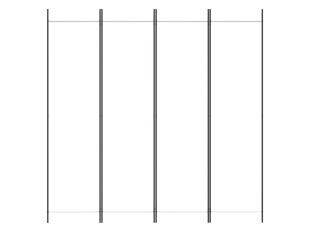 Paravent 4 panneaux Blanc 200x200 cm Tissu WVGQ3100