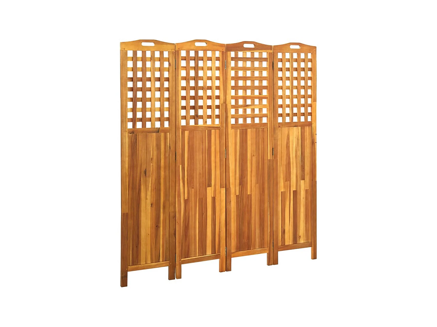 Paravent 4 panneaux 161x2x170 cm Bois d'acacia WVGQ4429