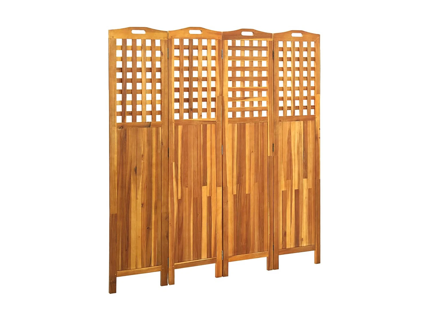 Paravent 4 panneaux 161x2x170 cm Bois d'acacia WVGQ4429