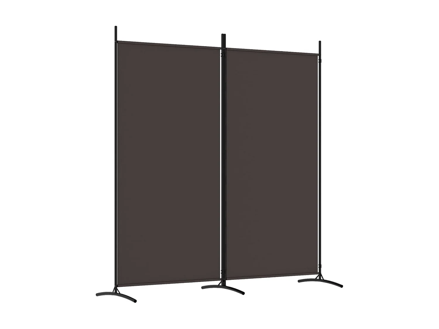 Biombo divisor de 2 paneles de tela marrón 175x180 cm ES904130