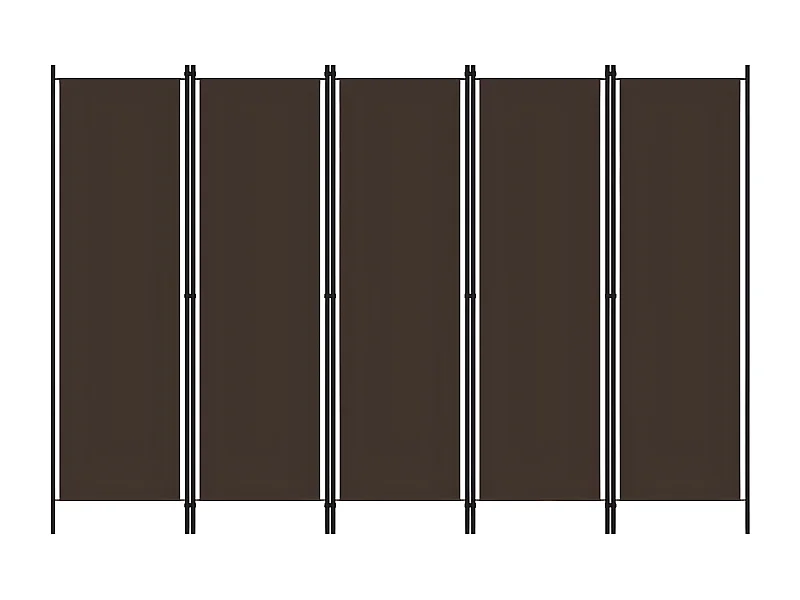 Paravent 5 panneaux Marron 250x180 cm WVGQ7407