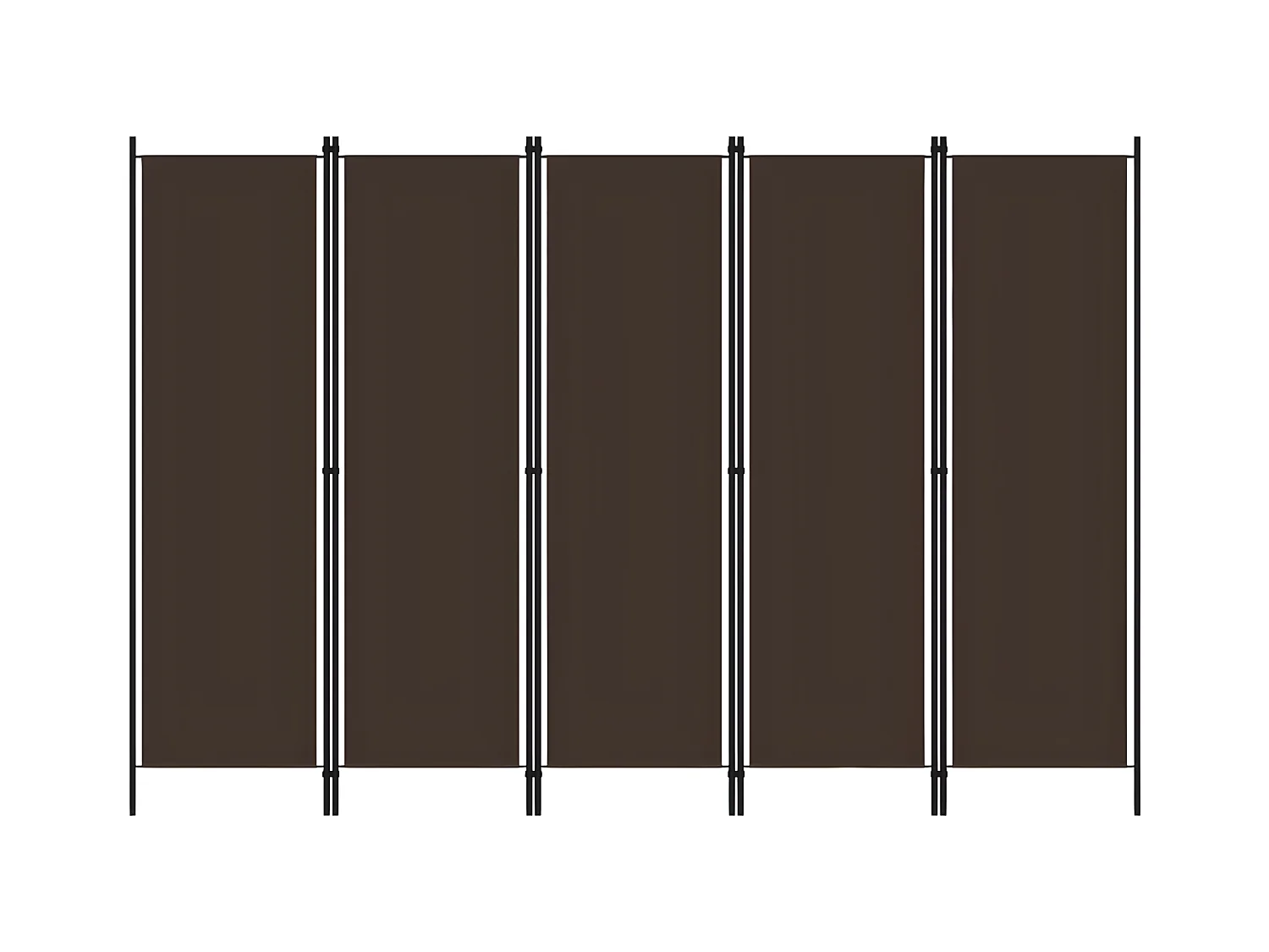 Paravent 5 panneaux Marron 250x180 cm WVGQ7407
