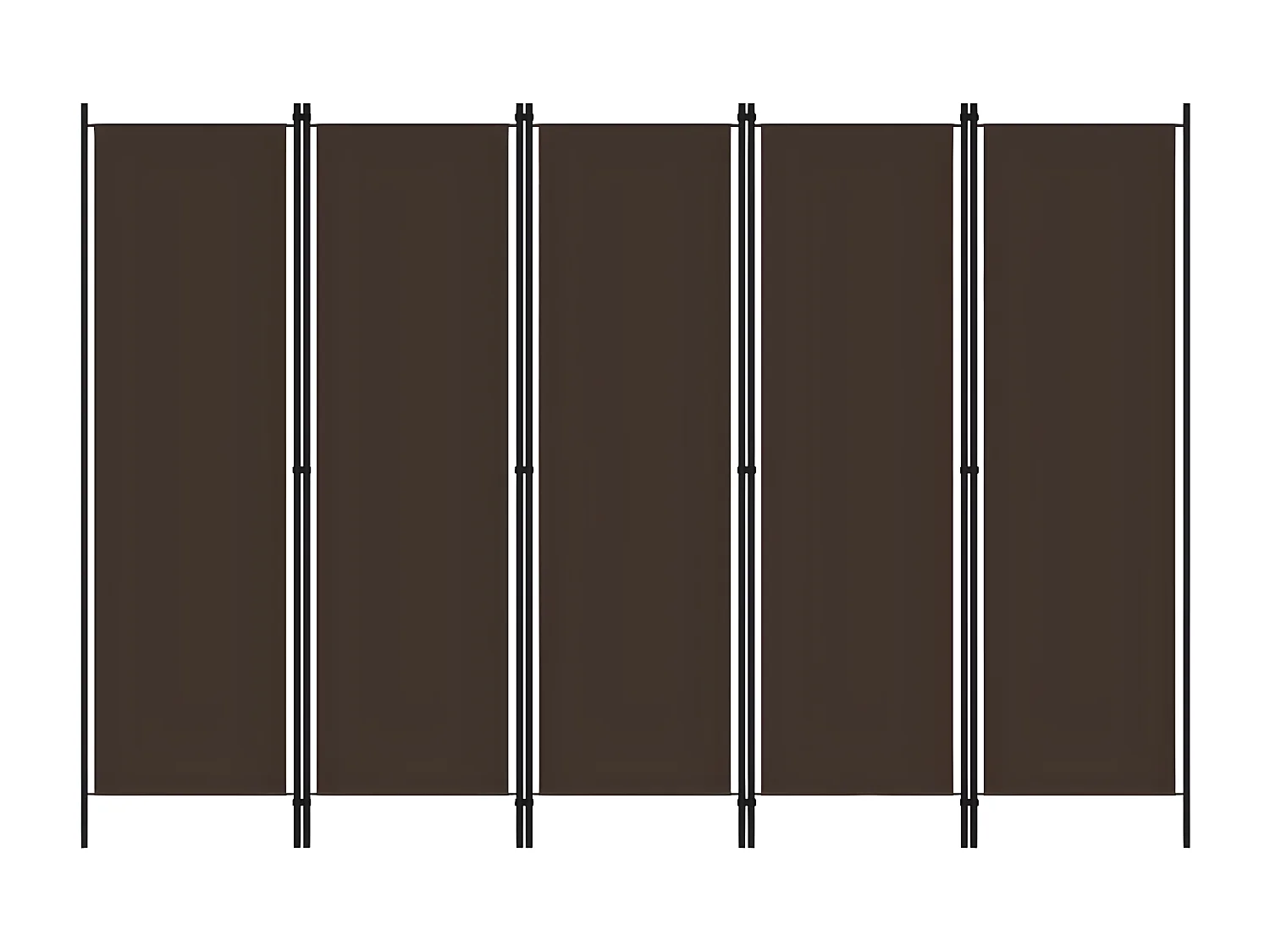 Paravent 5 panneaux Marron 250x180 cm WVGQ7407