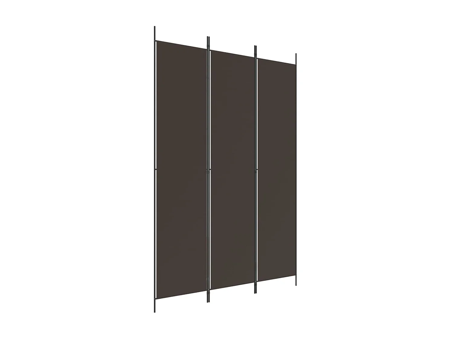 Paravent 3 panneaux Marron 150x220 cm Tissu WVGQ7517