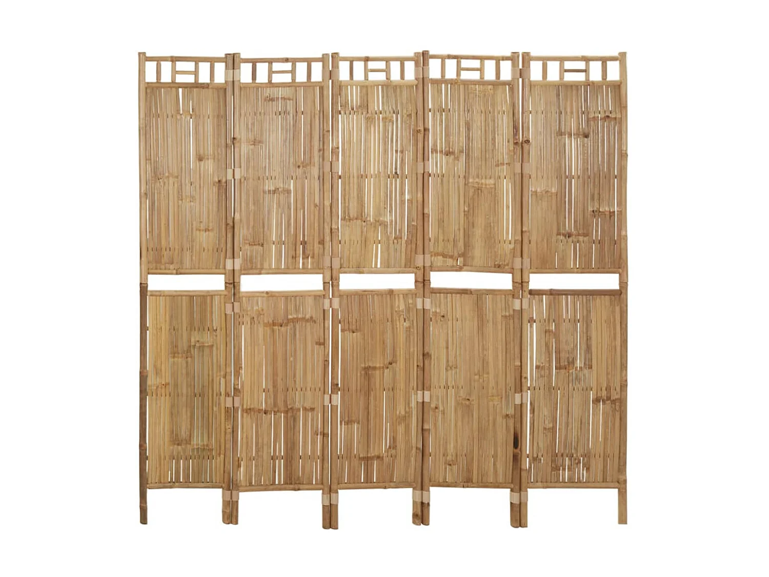 Kamerscherm met 5 panelen 200x180 cm bamboe NL564046