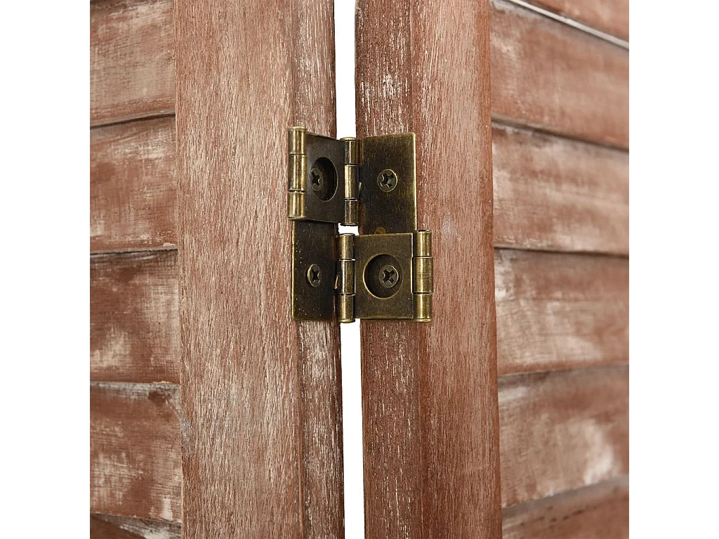 Paravent 6 panneaux Marron 210x165 cm Paulownia WVGQ1295