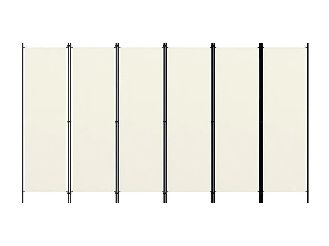 Paravent 6 panneaux Blanc crème 300x180 cm  WVGQ1289