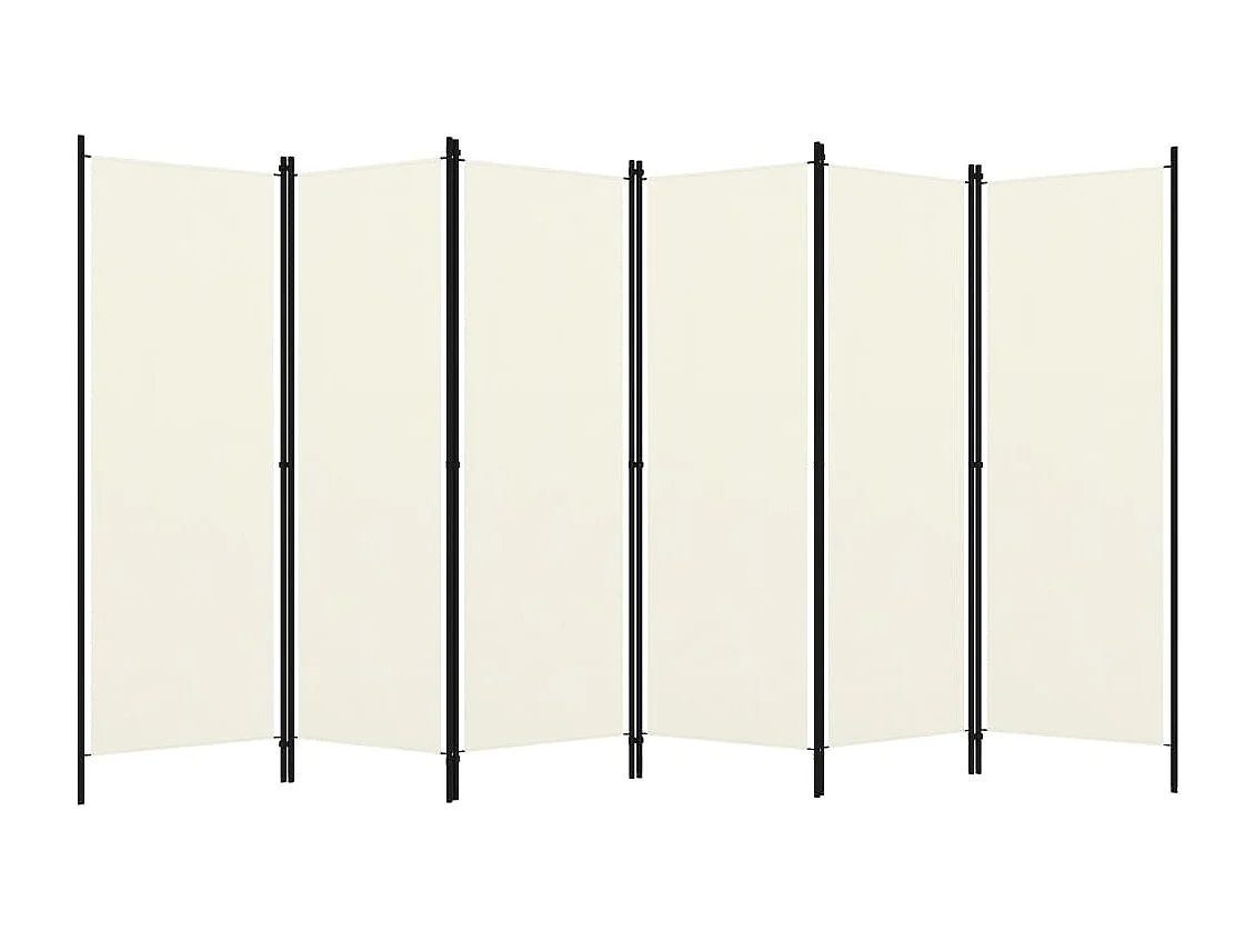 Paravent 6 panneaux Blanc crème 300x180 cm  WVGQ1289