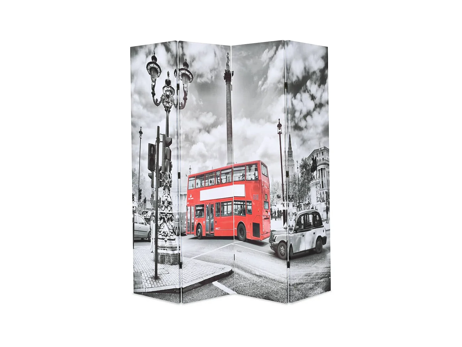 Paravent 160 x 170 cm Bus londonien Noir et blanc WVGQ4709