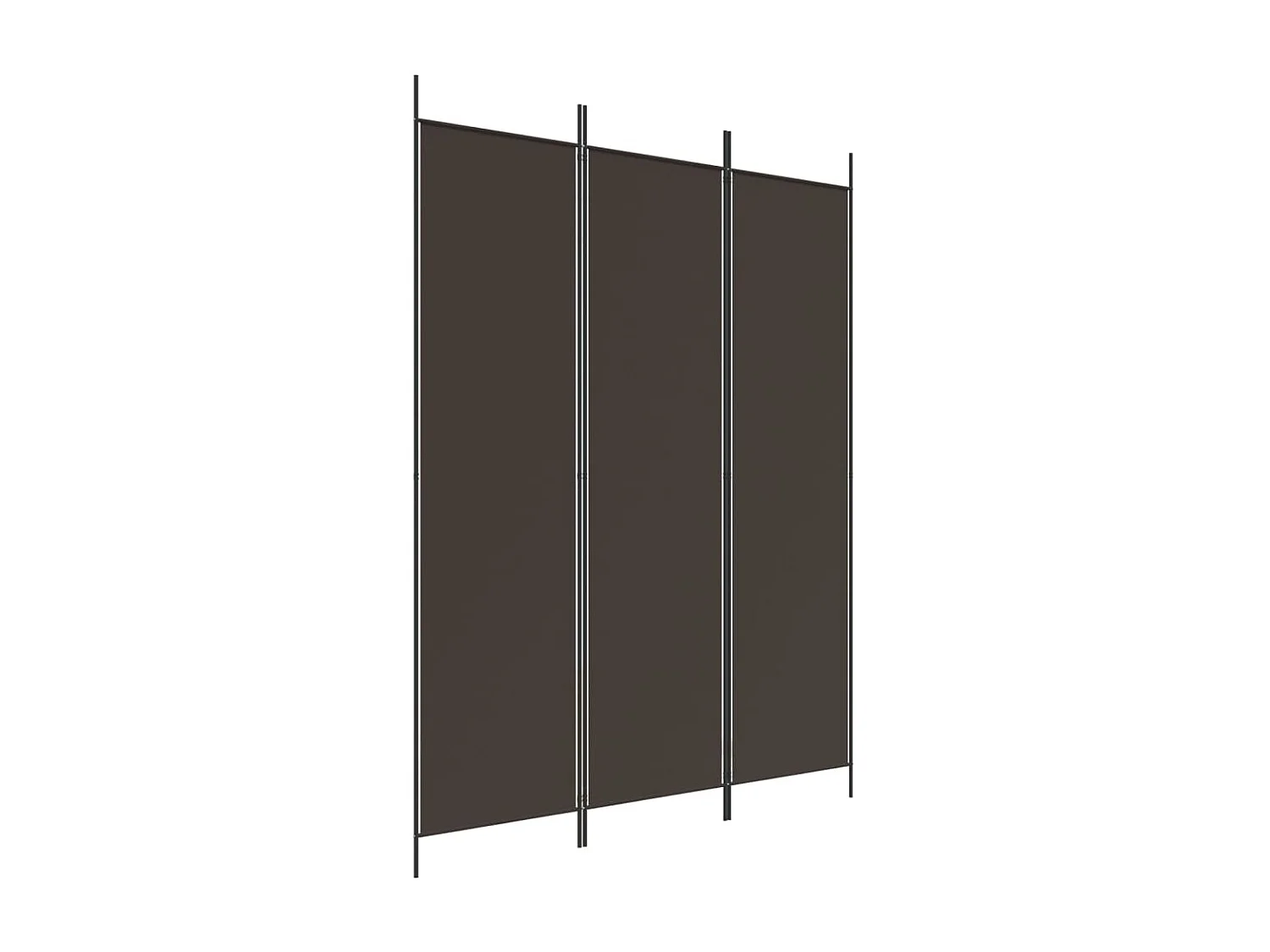 Paravent 3 panneaux Marron 150x200 cm Tissu WVGQ2369
