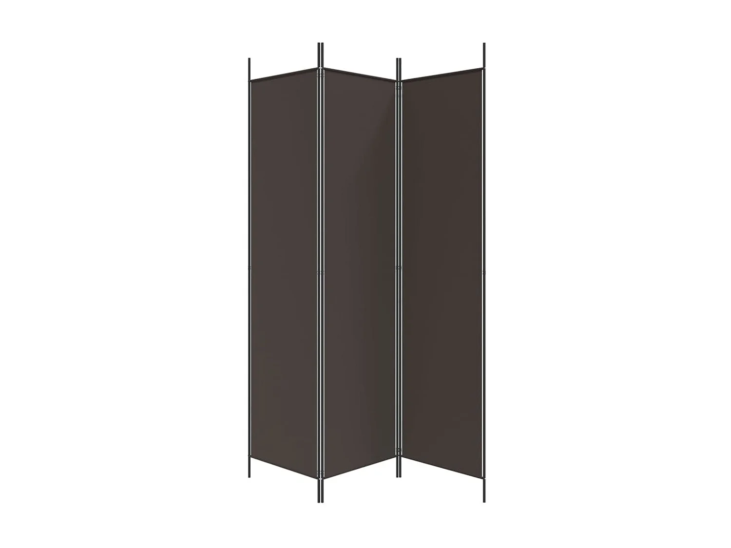 Paravent 3 panneaux Marron 150x200 cm Tissu WVGQ2369