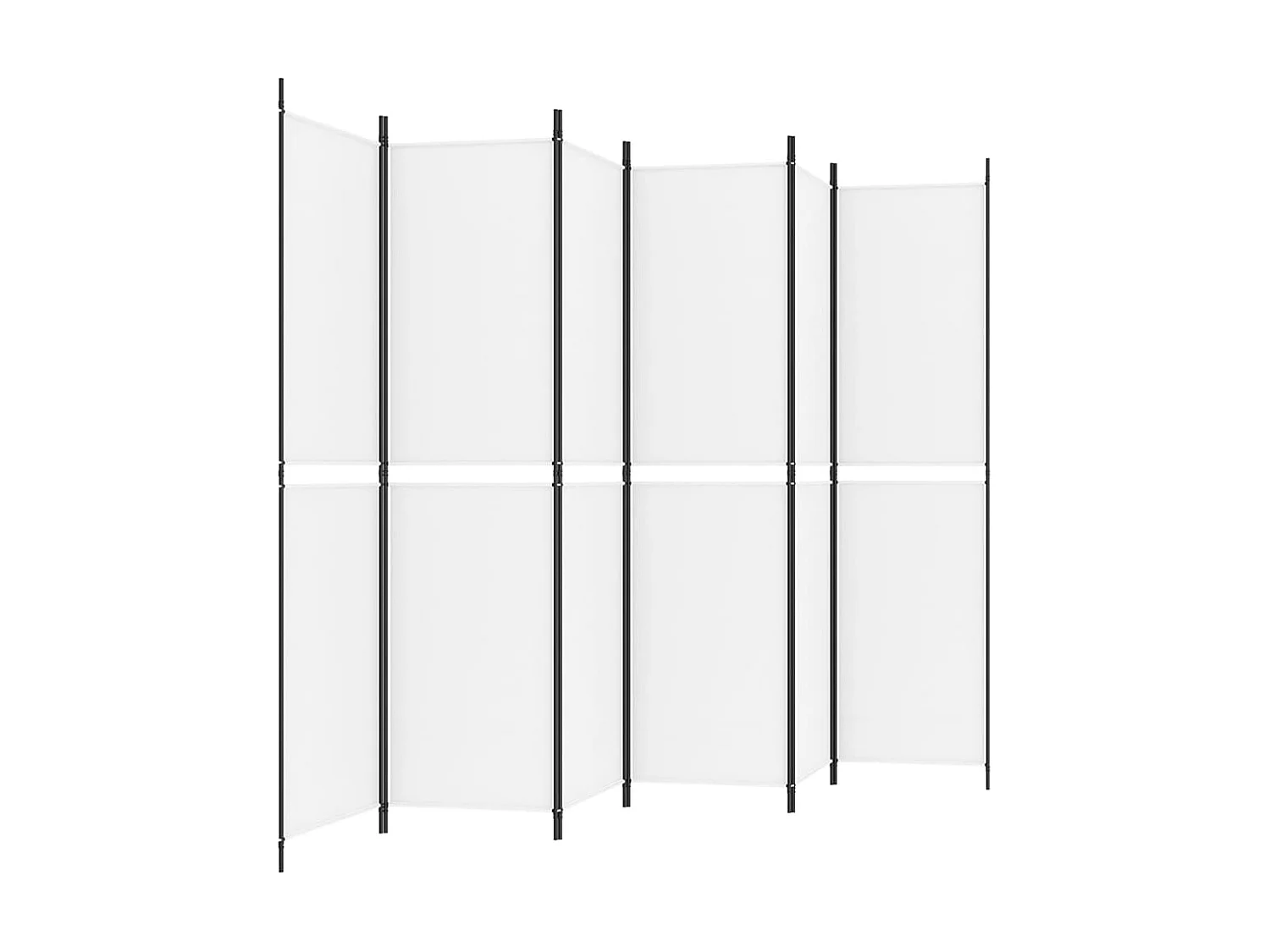 Kamerscherm met 6 panelen 300x200 cm stof wit NL241213
