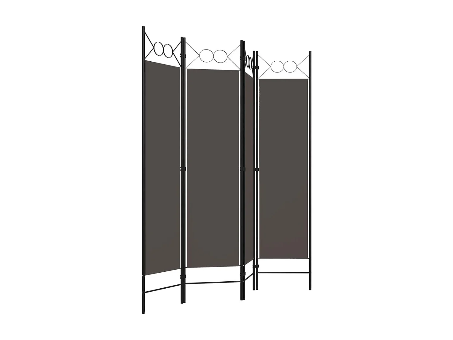 Biombo - Divisória de quarto com 4 painéis 160x180 cm antracite PT253239