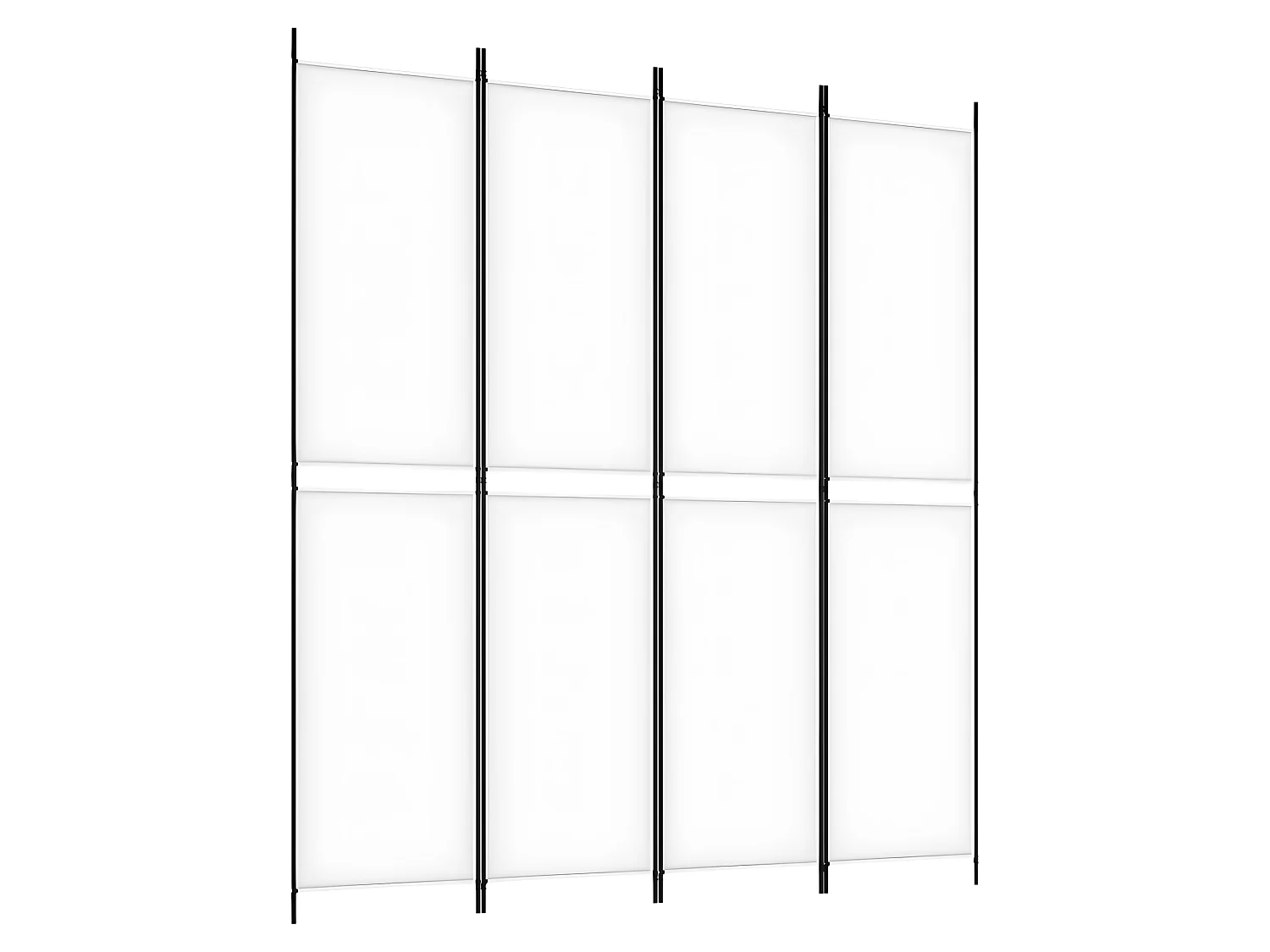 Kamerscherm met 4 panelen 200x220 cm stof wit NL731336
