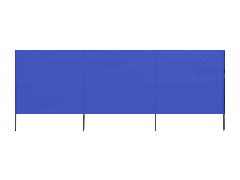 Biombo - Para-vento com 3 painéis em tecido 400x80 cm azul-ciano PT212399
