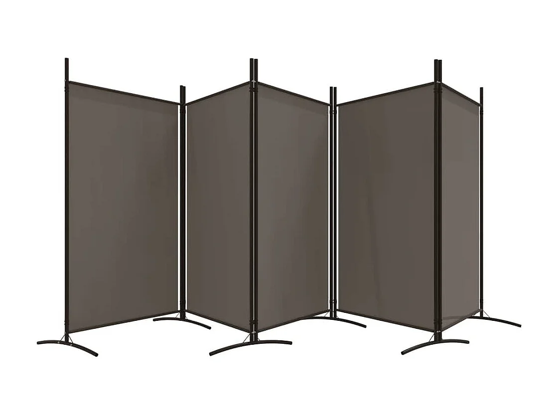 Paravent 5 panneaux Anthracite 433x180 cm Tissu WVGQ1756