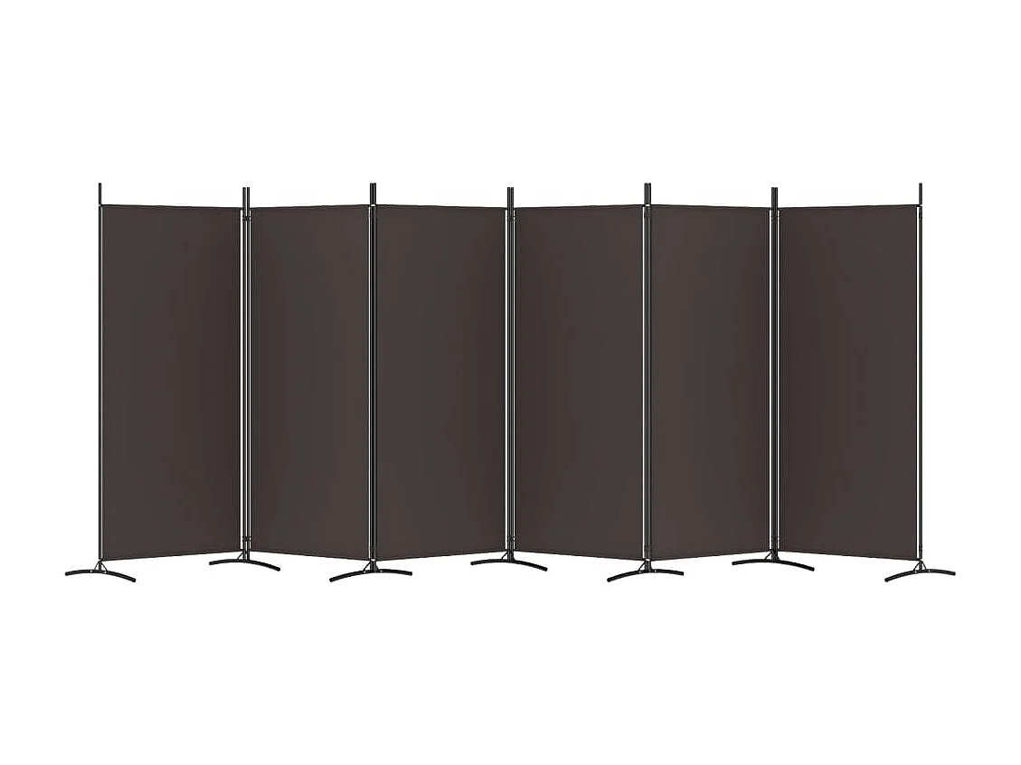 Paravent 6 panneaux Marron 520x180 cm Tissu WVGQ4838