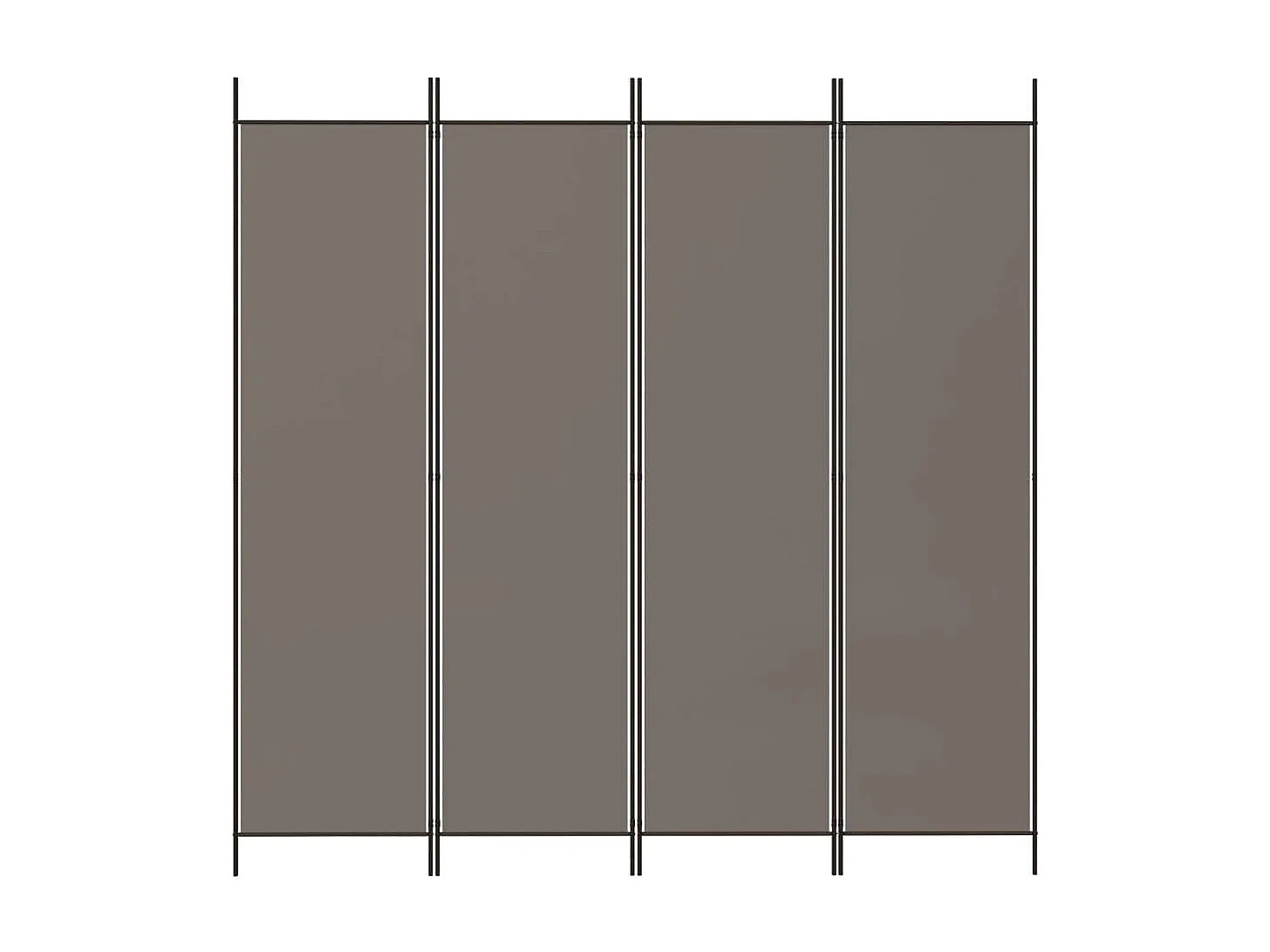 Paravent 4 panneaux Anthracite 200x200 cm Tissu WVGQ5349