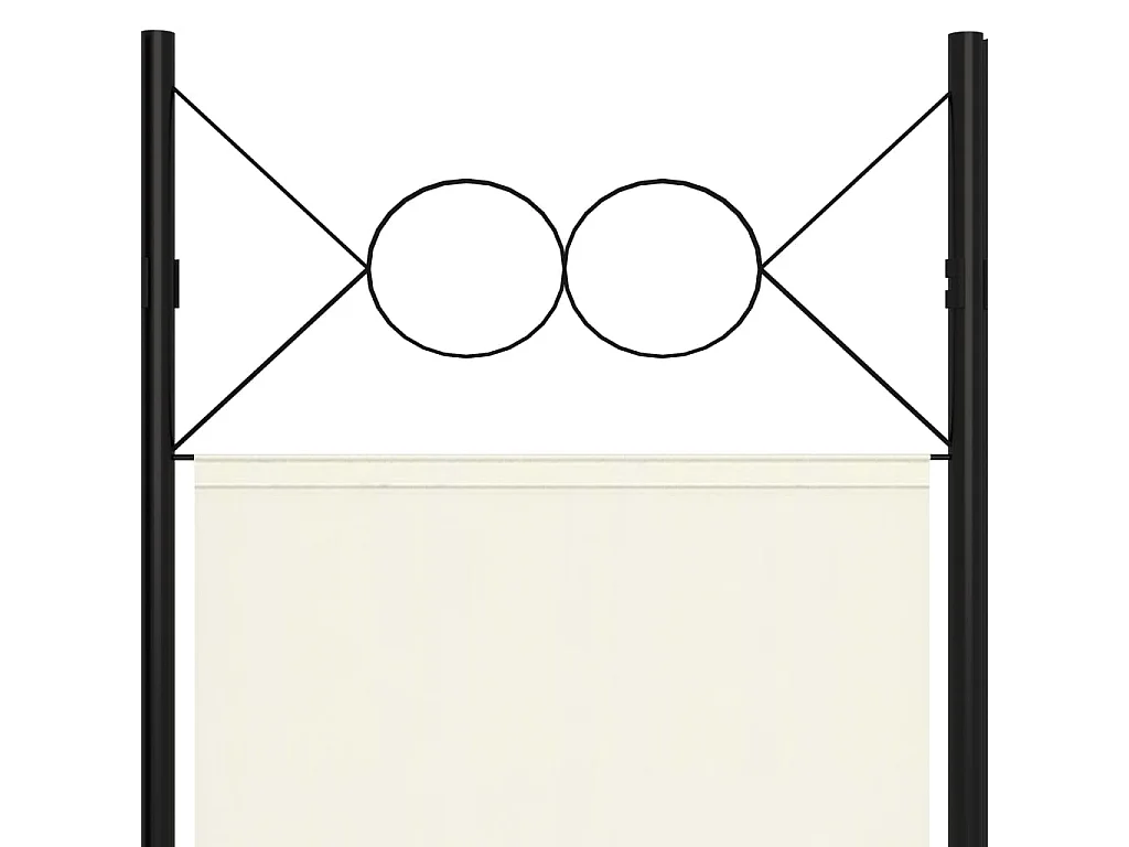 Paravent 5 panneaux Blanc crème 200x180 cm WVGQ7503