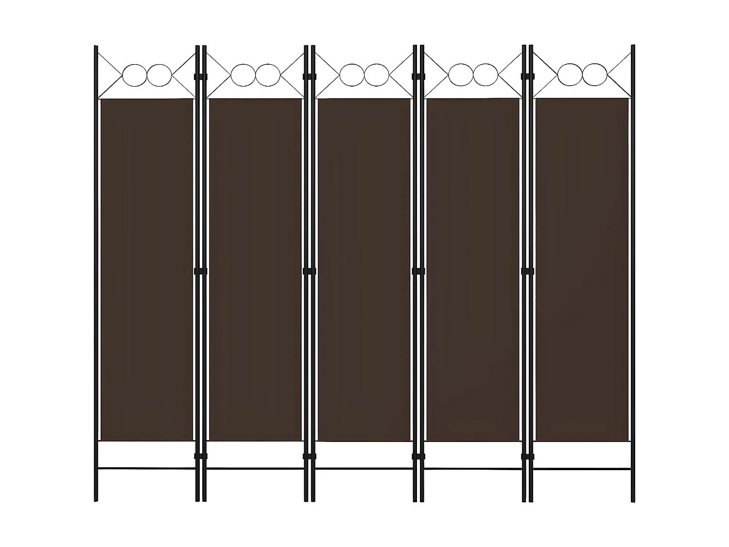 Paravent 5 panneaux Marron 200x180 cm WVGQ4641
