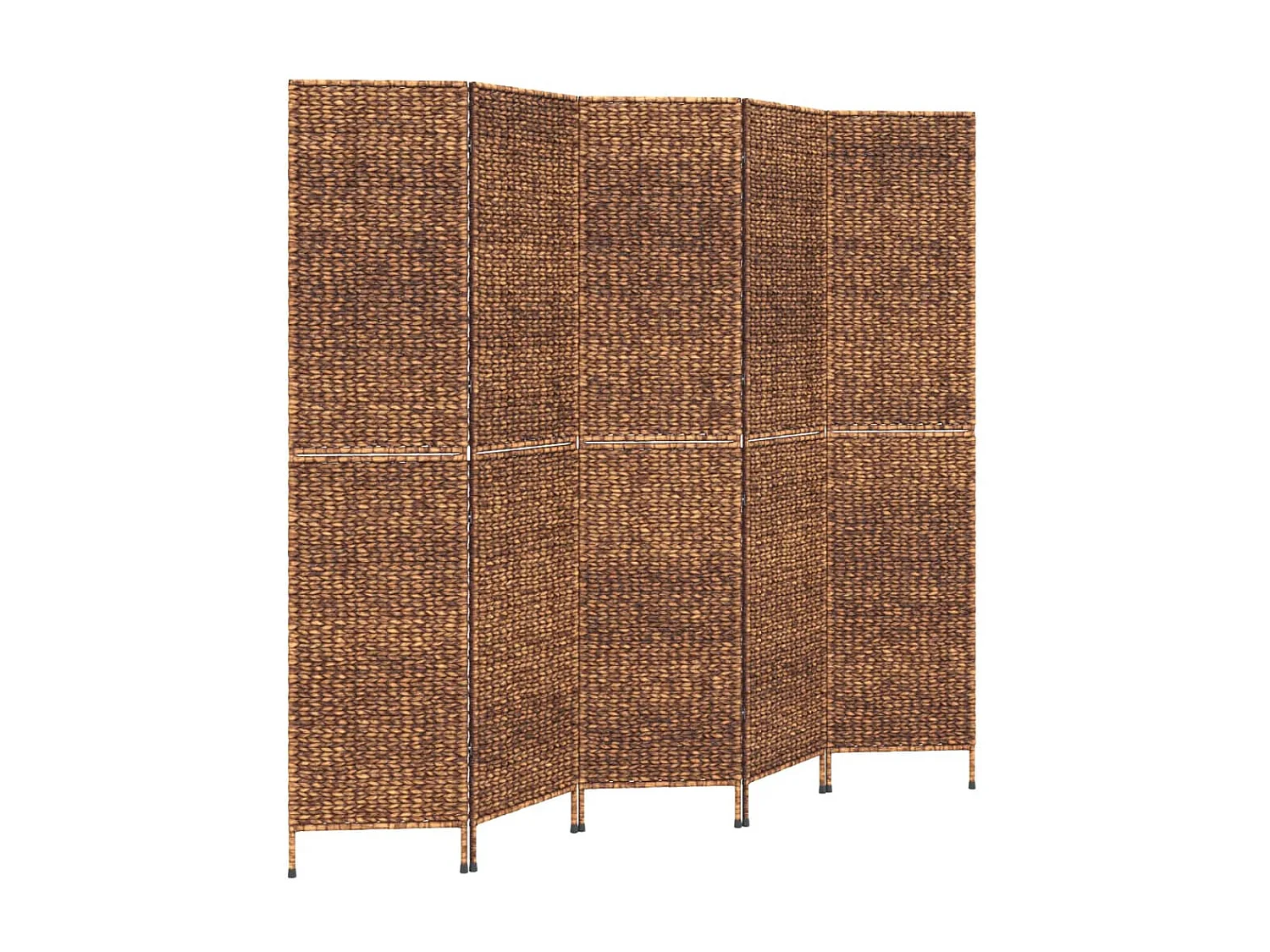 Biombo de 5 painéis 205x180 cm jacinto de água castanho PT633155