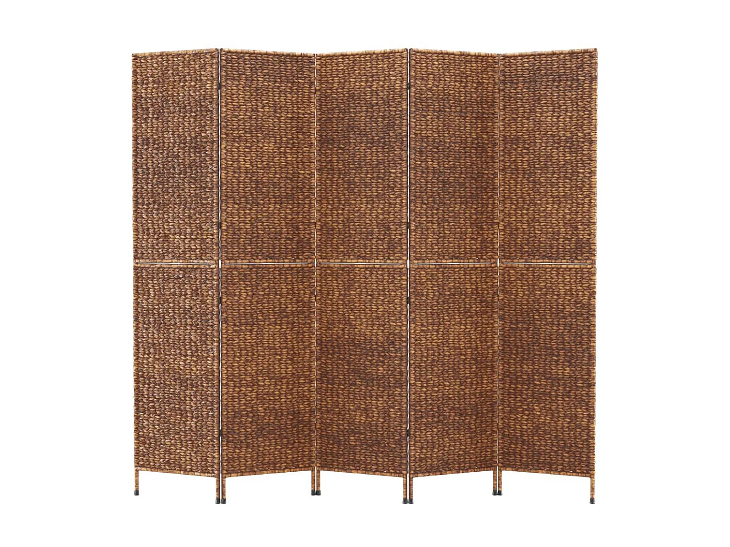 Biombo de 5 painéis 205x180 cm jacinto de água castanho PT633155