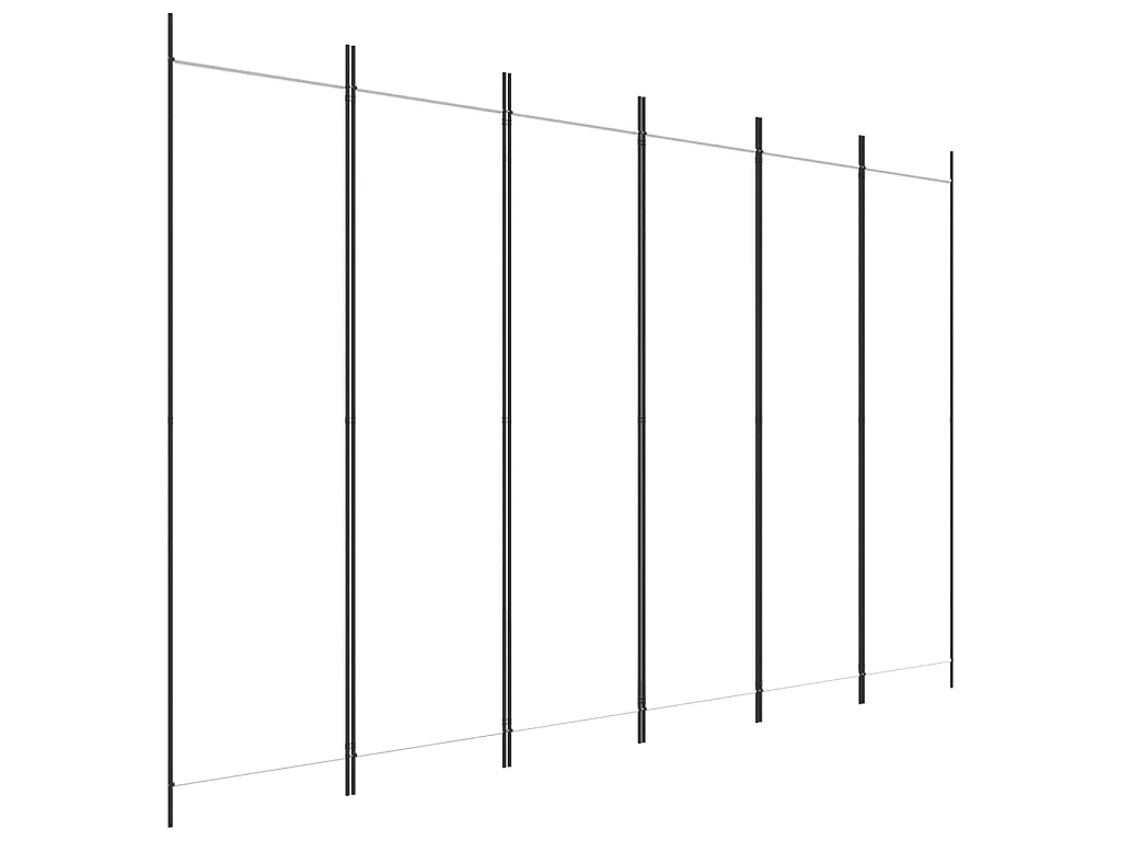 Paravent 6 panneaux Blanc 300x200 cm Tissu WVGQ2210