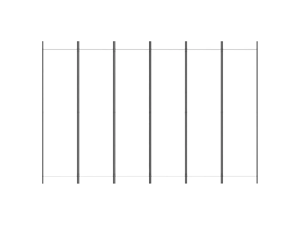 Paravent 6 panneaux Blanc 300x200 cm Tissu WVGQ2210