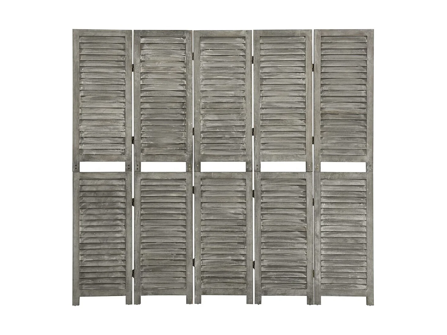 Paravent 5 panneaux Gris 179x166 cm Bois solide WVGQ2541